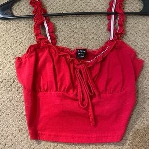 shein ruffle strap tank